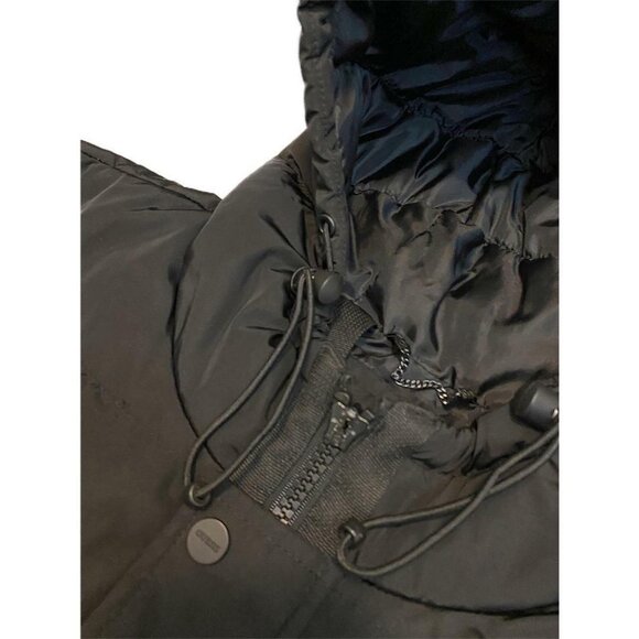 GUESS Black Designer Winter Puffer Parka Coat - Womens XXL - Picture 4 of 4